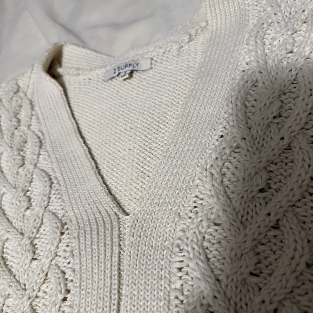 Z Supply Roped In Sweater Vest in Sandstone Women’s Small - Picture 3 of 6